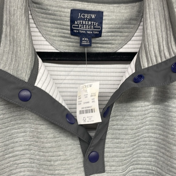 NEW J Crew Mens Snap Pullover Size XXL - Picture 2 of 3